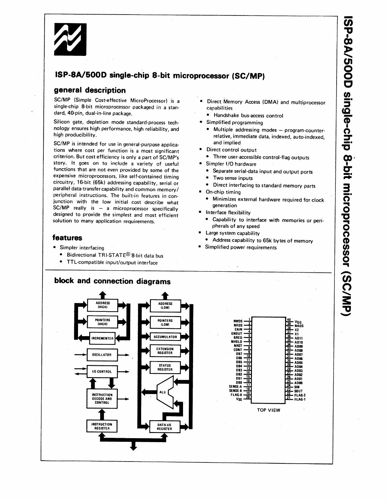 NATIONAL SEMICONDUCTOR SCMP Datasheet