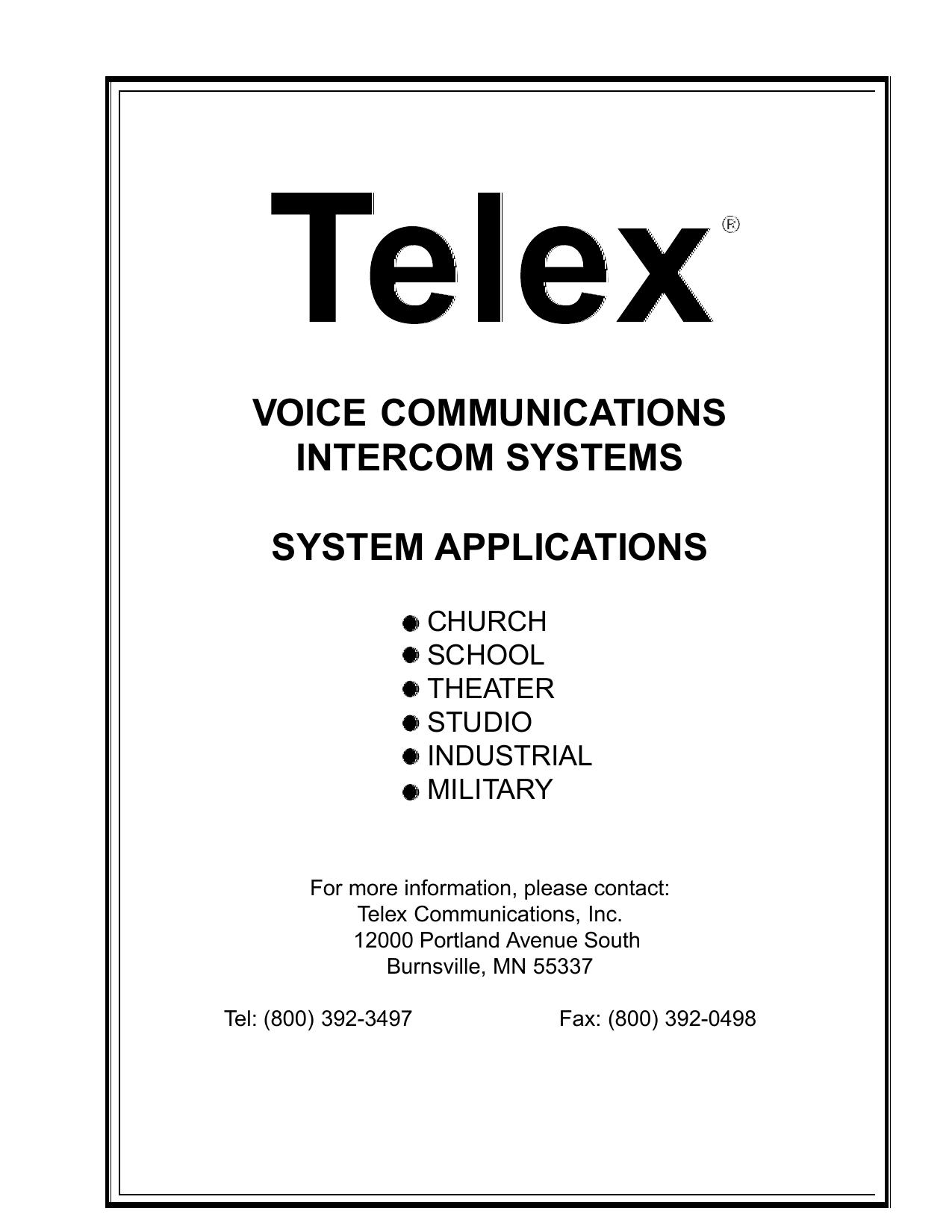 Voice Communications System Applications