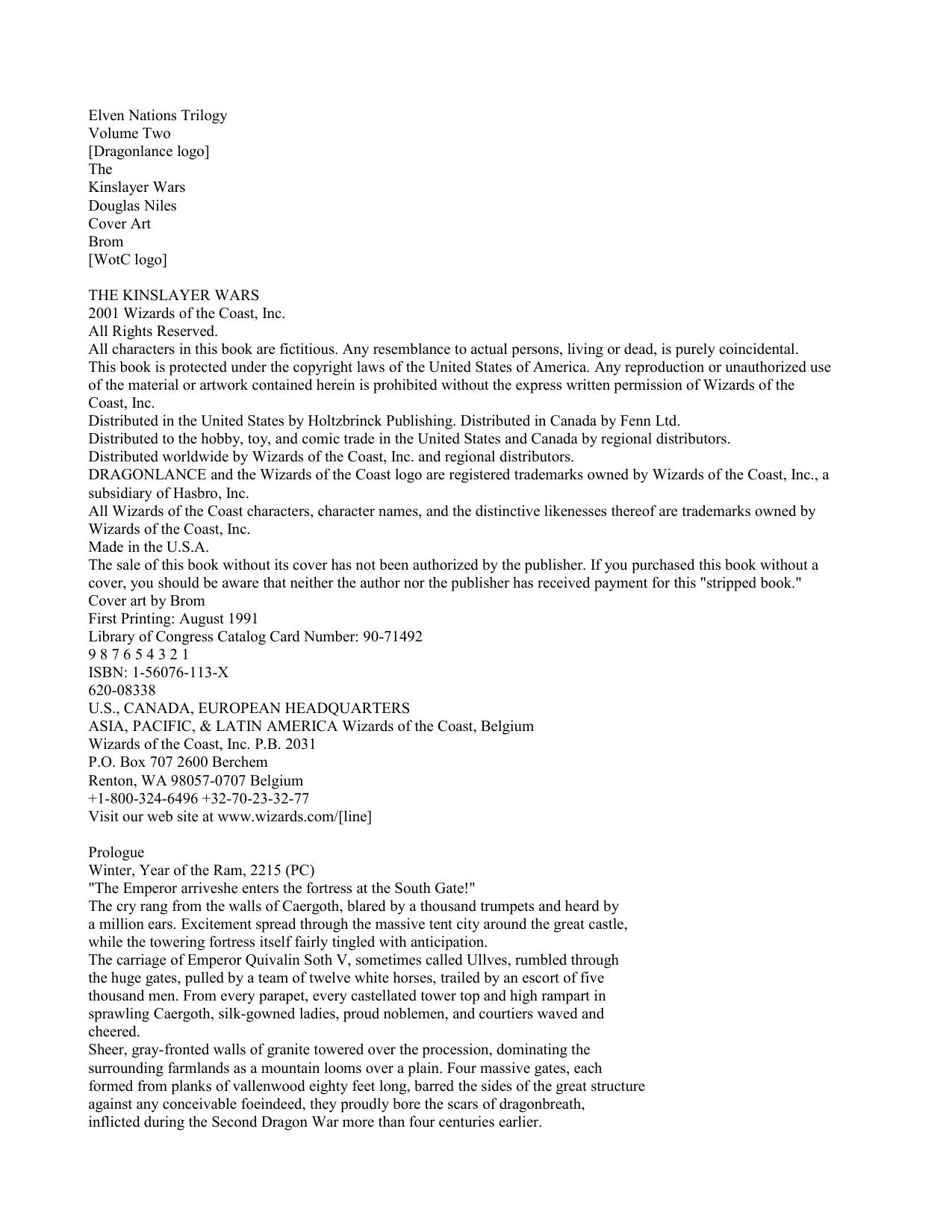 Weis, Margaret - Dragonlance - Elven Nations 02 - The Kinslayer Wars