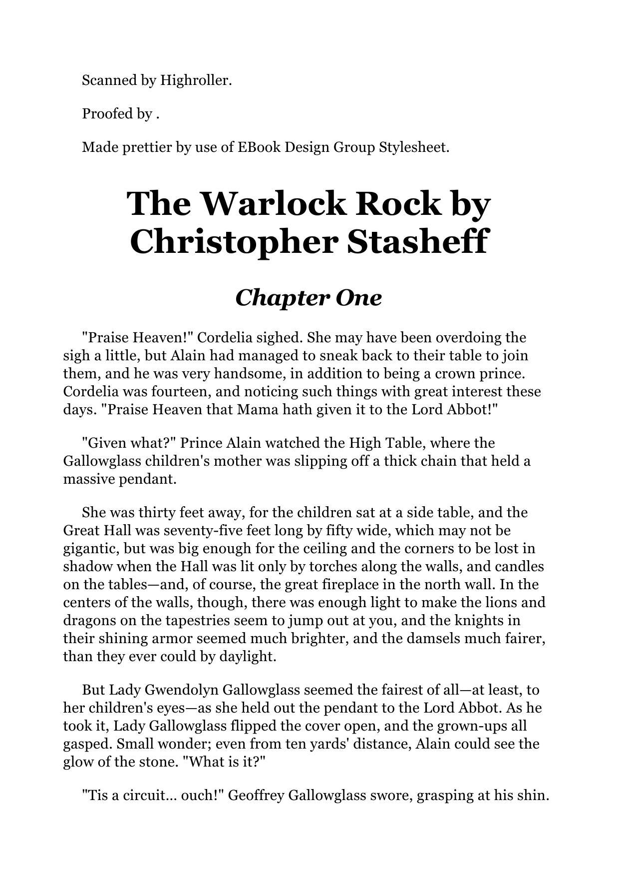Stasheff, Christopher - Warlock of Gramarye 10 - The Warlock Rock