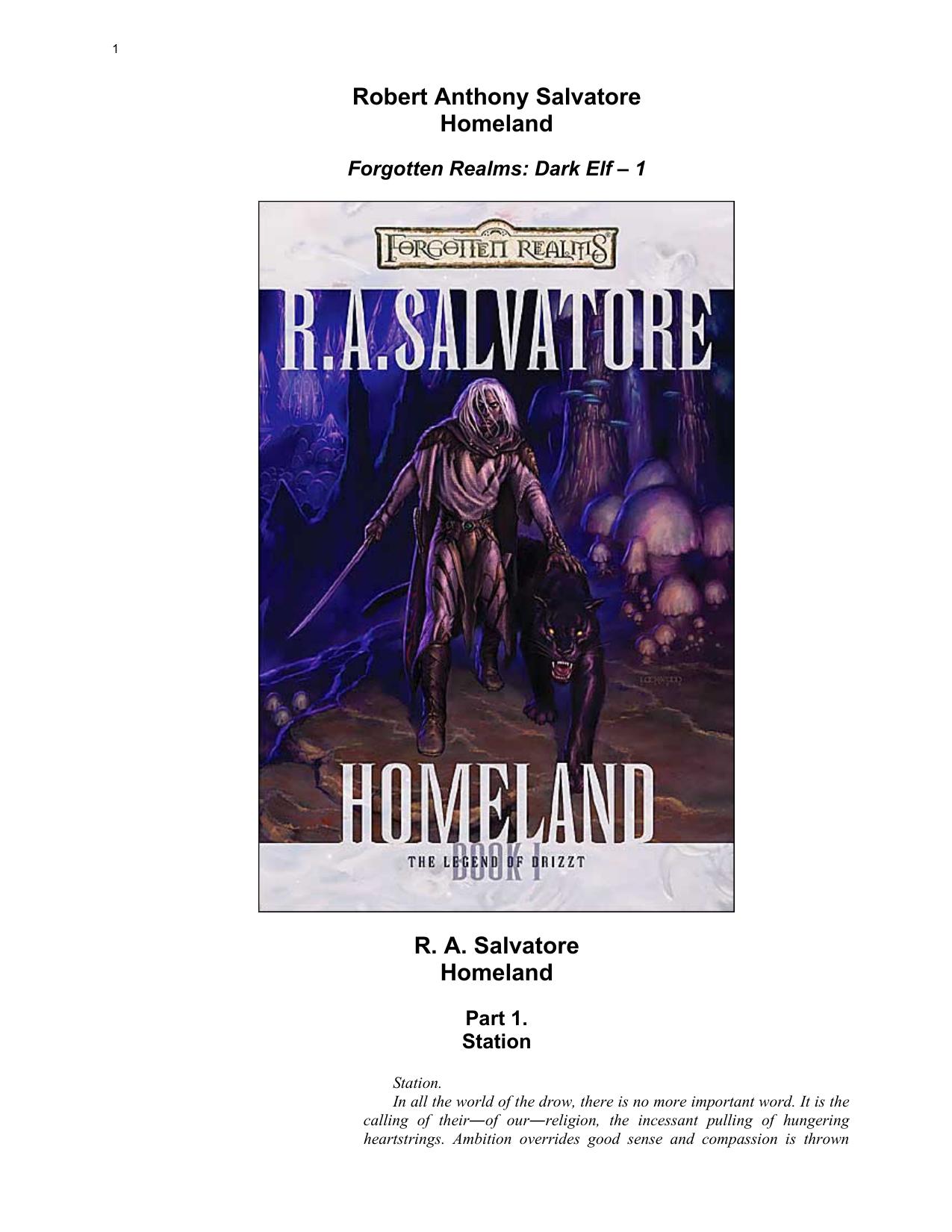 Salvatore, R.A - forgotten 1 - Homeland