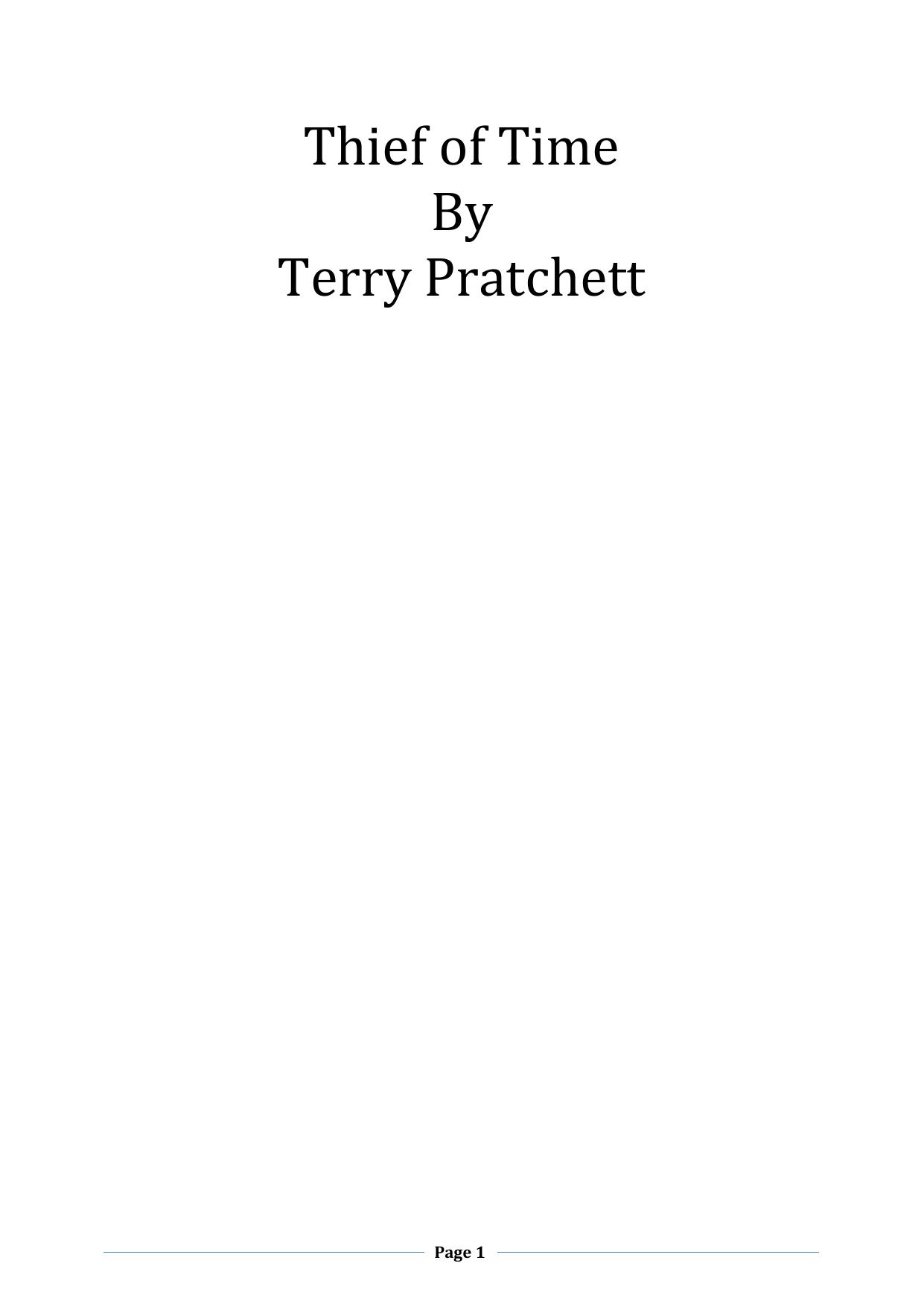 Pratchett, Terry - Discworld 26 - The Thief of Time
