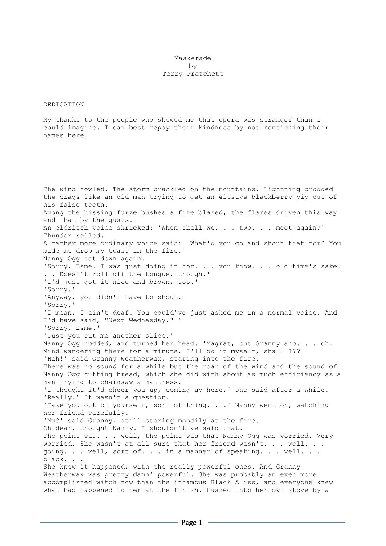 Pratchett, Terry - Discworld 18 - Maskerade