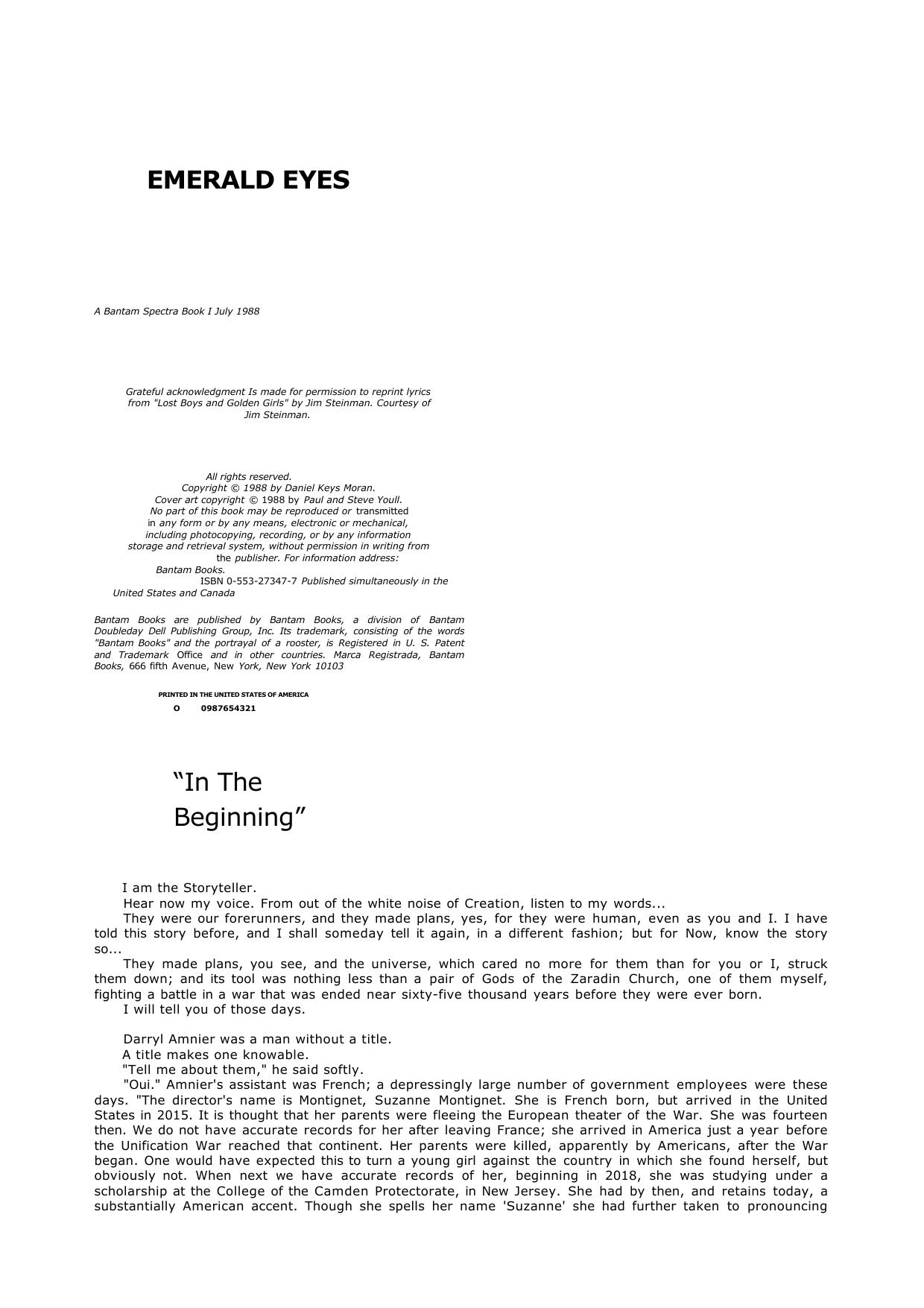 Daniel Keys Moran - A Tale of the Continuing Time 01
