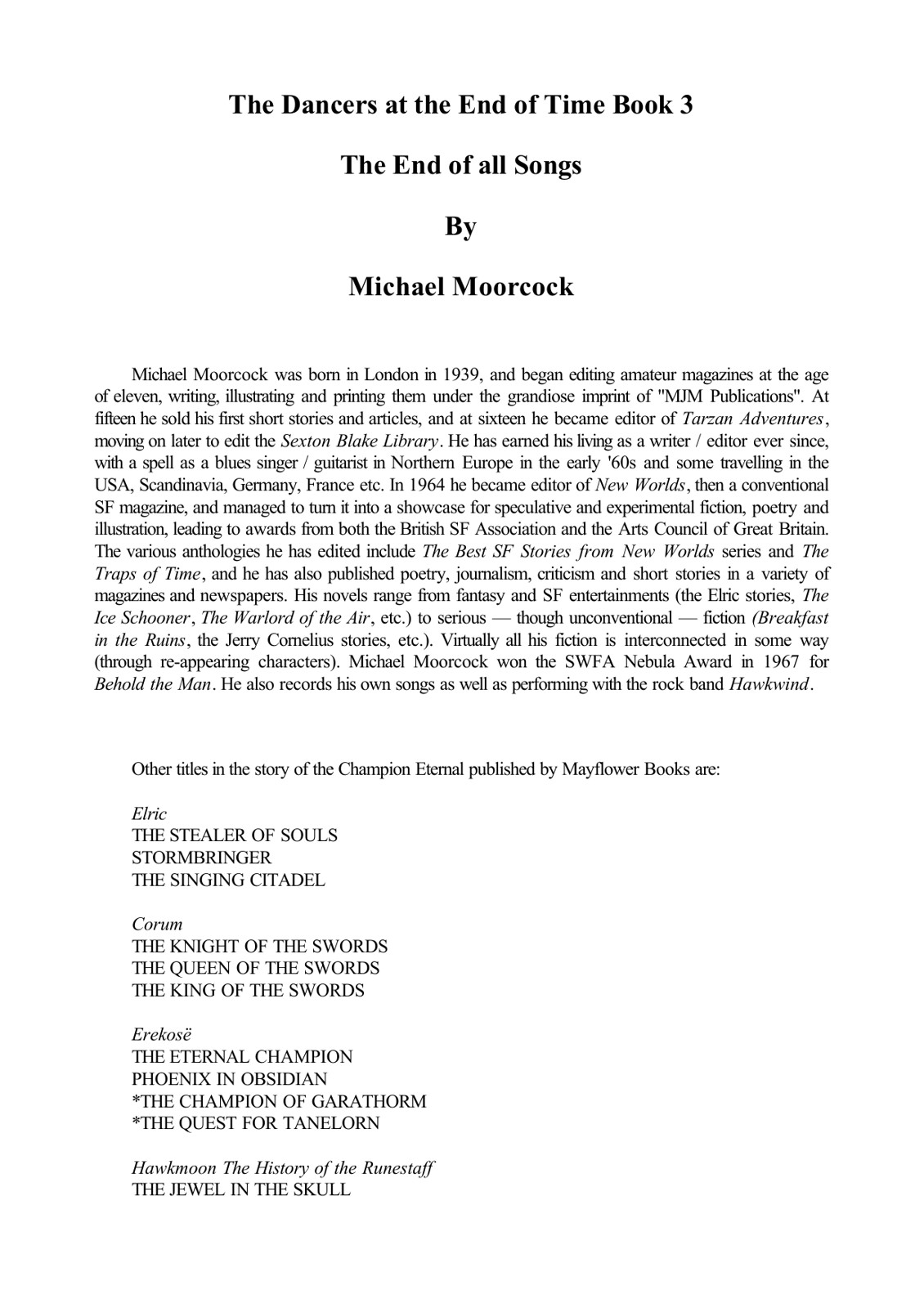 Moorcock, Michael - The Dancers at the End of Time 03