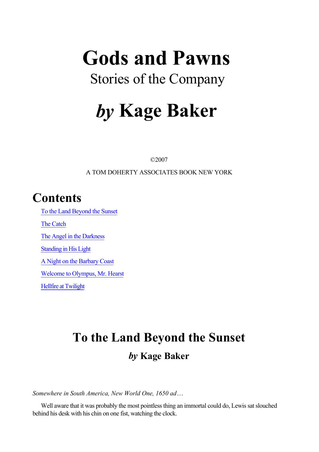 Baker, Kage - Company 08 - God's & Pawns