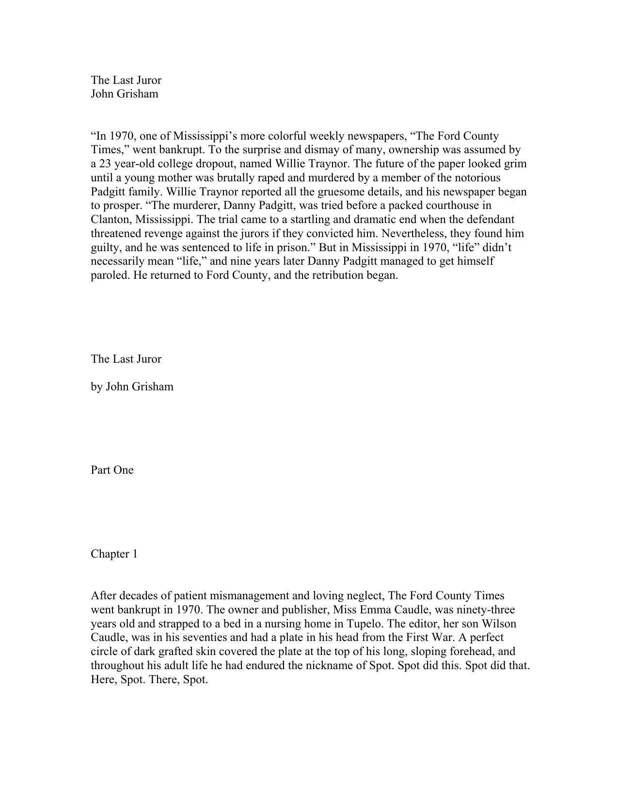 Grisham, John - The Last Juror