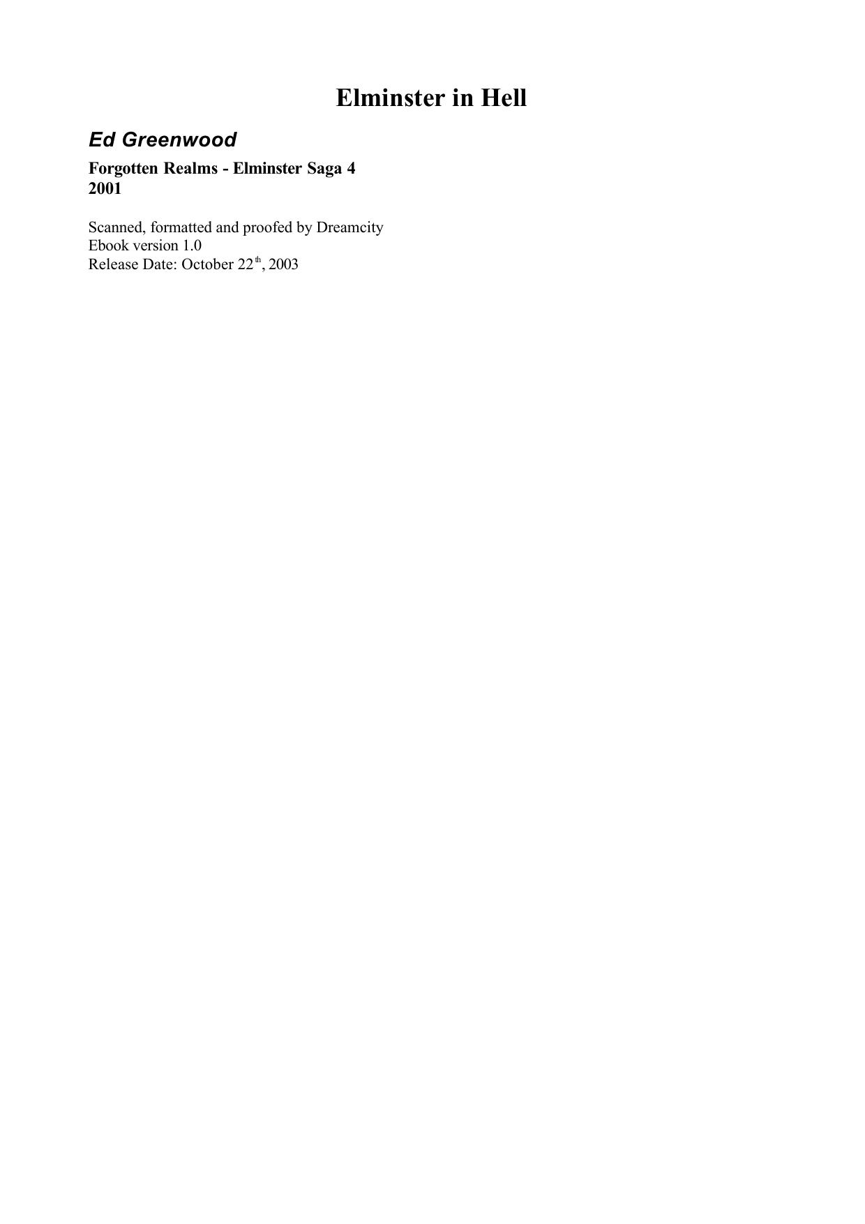 Greenwood, Ed - Forgotten Realms - Elminster 4