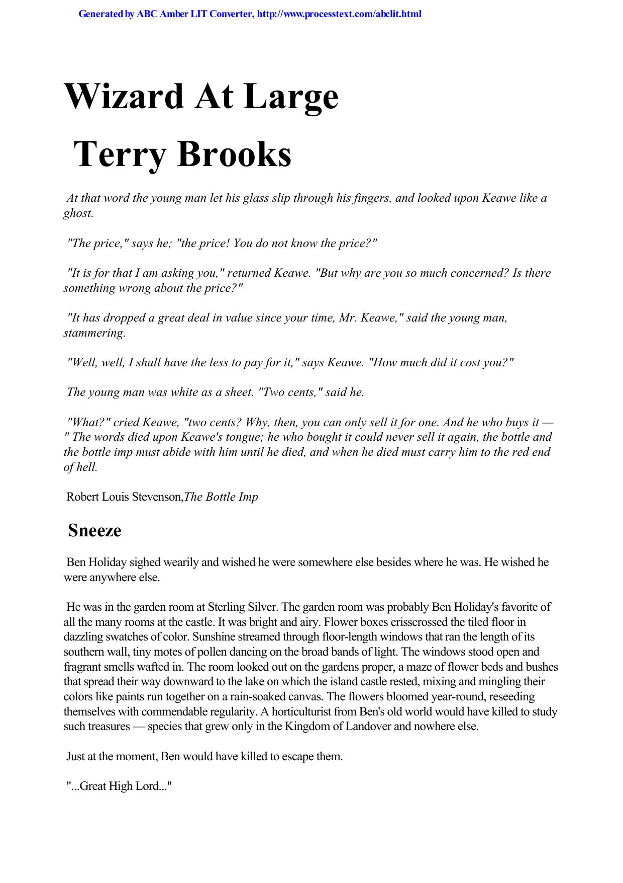 Brooks, Terry - Landover 03 - Wizard at Large