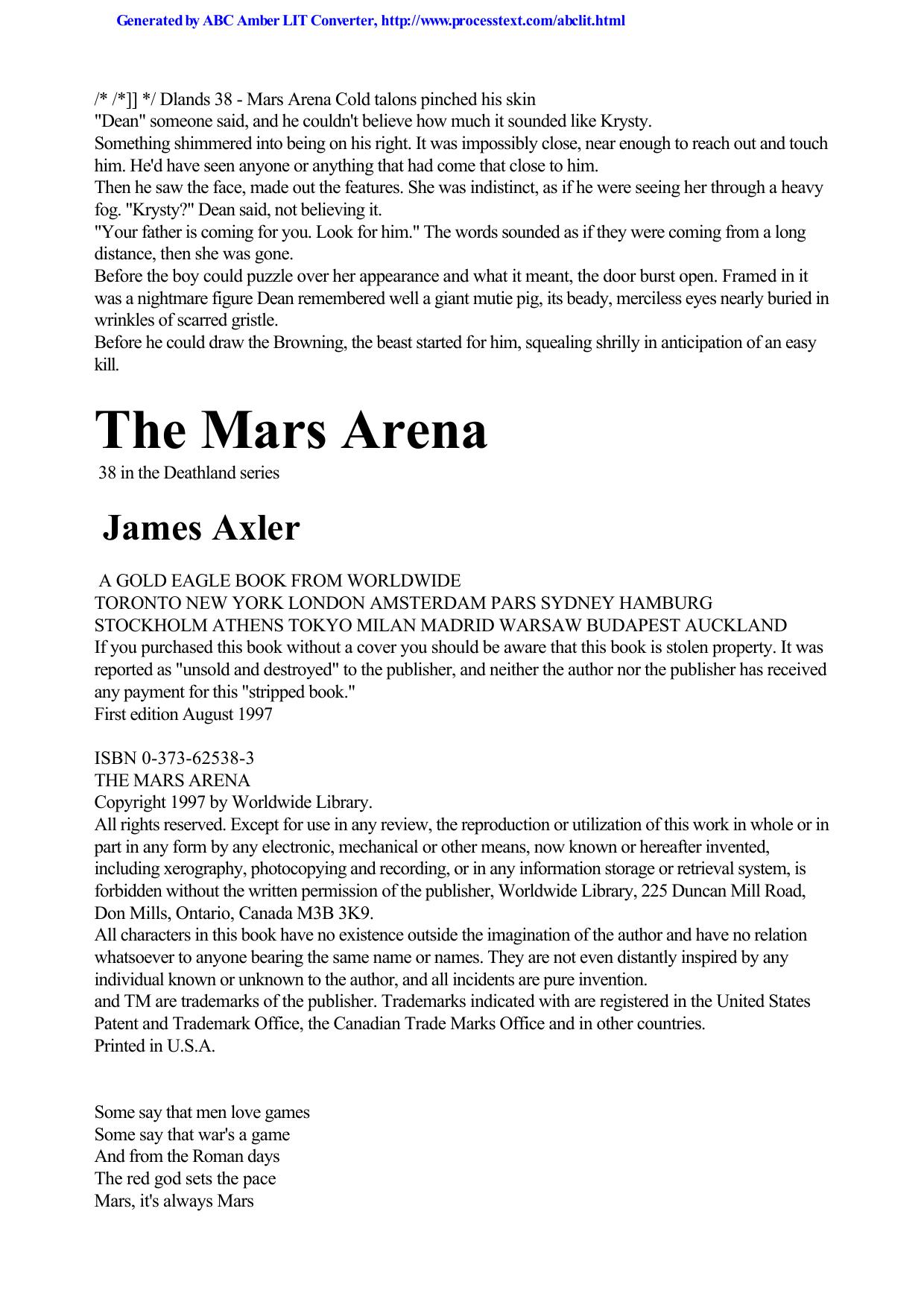 Axler, James - Deathlands 38