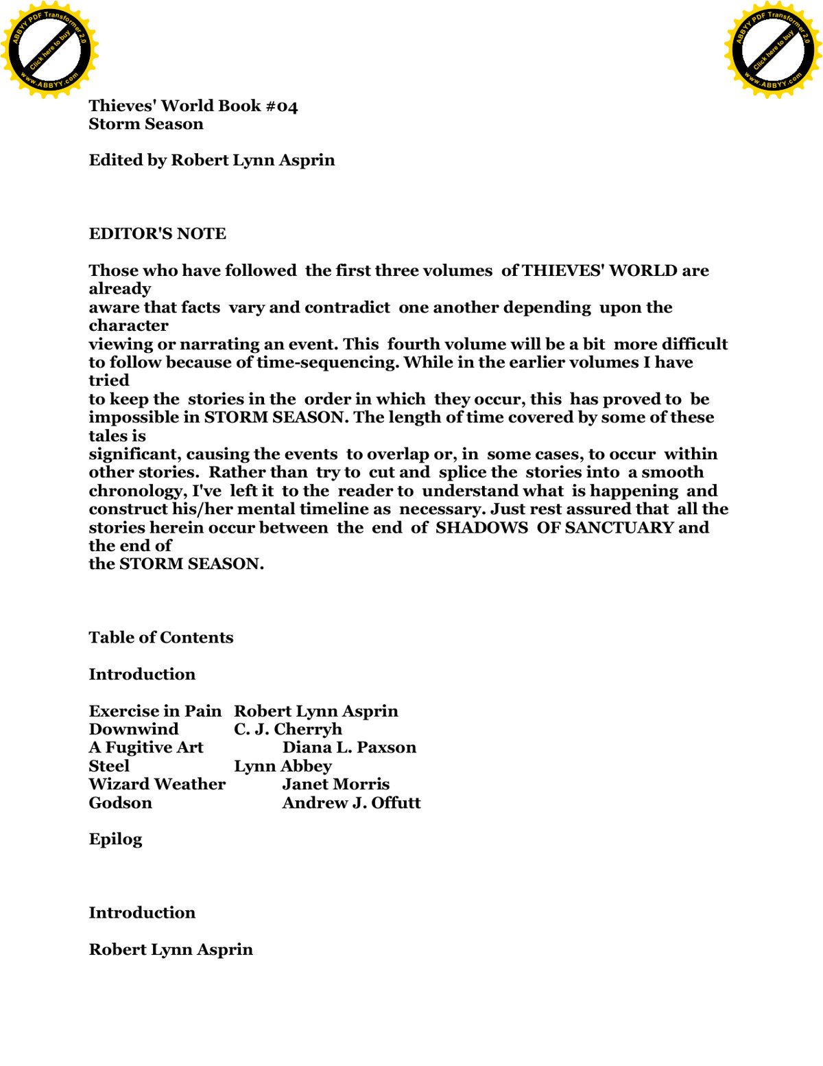 Asprin, Robert - Thieves World 04